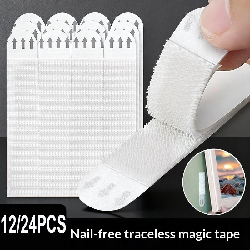 Picture Hanging Strip - 12/24Sets Double Sided Picture Hanging Strips