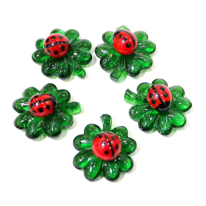 5pcs Green Mini Glass Four-Lea - Home Improvement News recension och pris