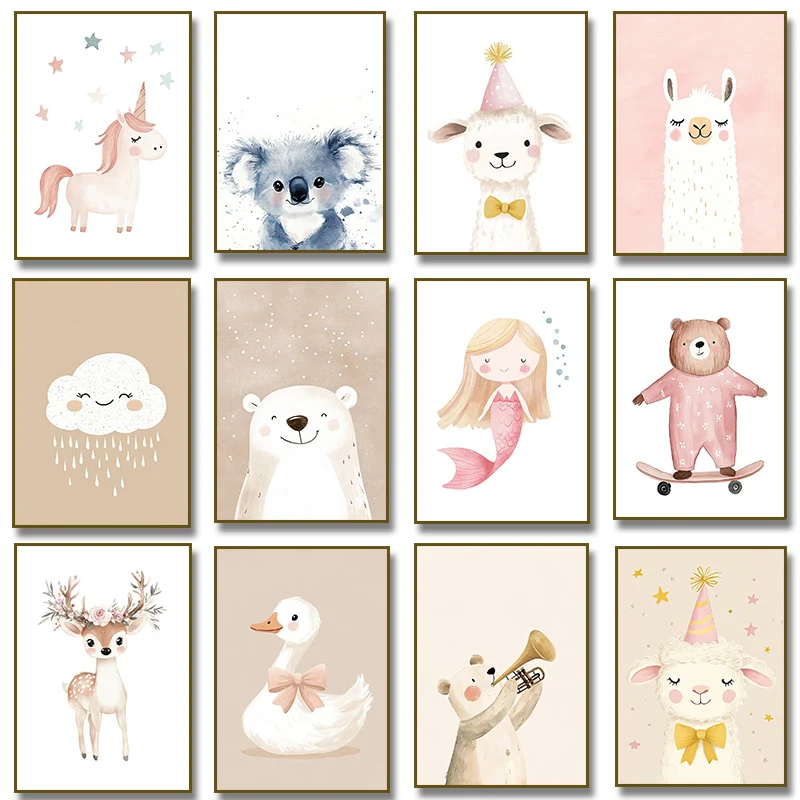 Cute Watercolor Unicorn Mermai - Home Improvement Kids recension och pris