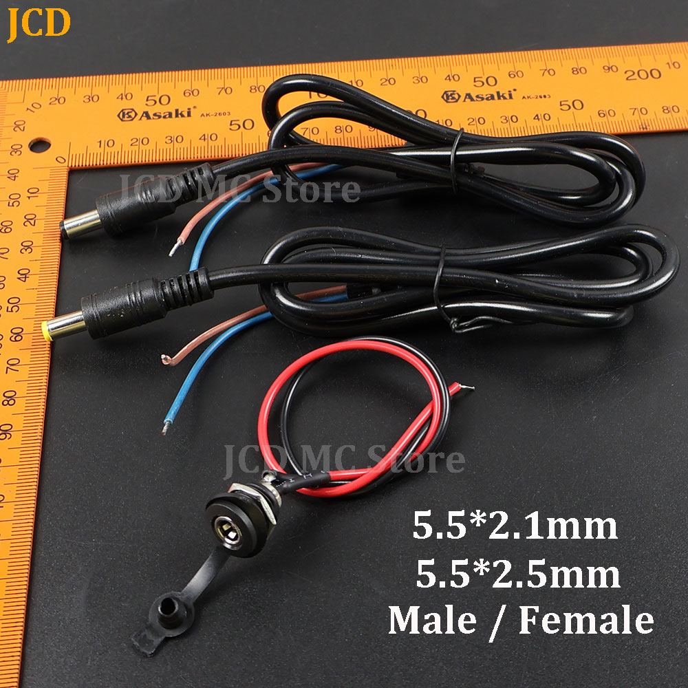 1PC DC Power Male Female Jack  - Wire Connector Cap recension och pris