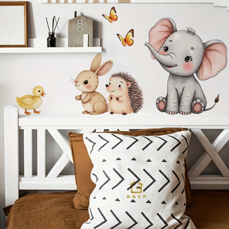 Cartoon Animal Wall Sticker -  - Home Improvement Kids recension och pris