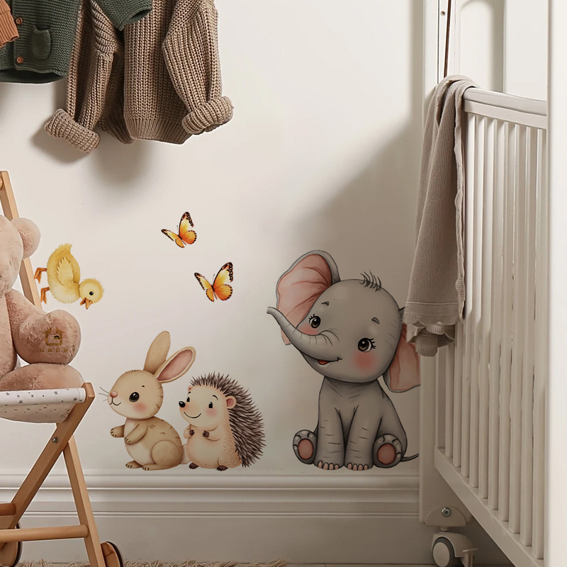 Cartoon Animal Wall Sticker -  - Home Improvement Kids recension och pris