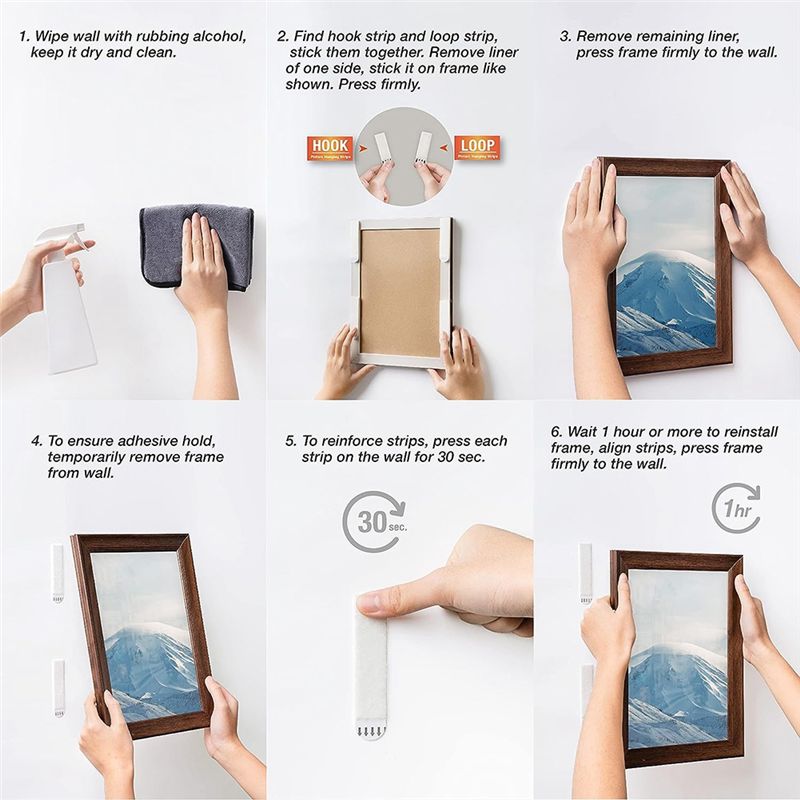 A03E-20 Pairs(40 Strips) Trace - Picture Hanging Strip recension och pris