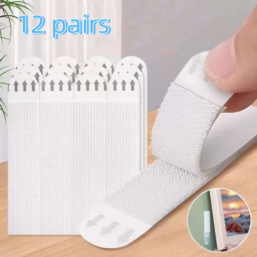12 Pairs Heavy Duty Picture Ha - Picture Hanging Strip recension och pris