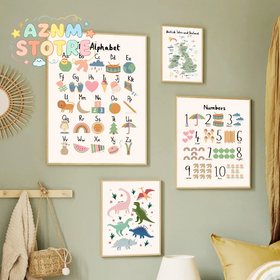 Animal World Map Dinosaur Alph - Home Improvement Kids recension och pris