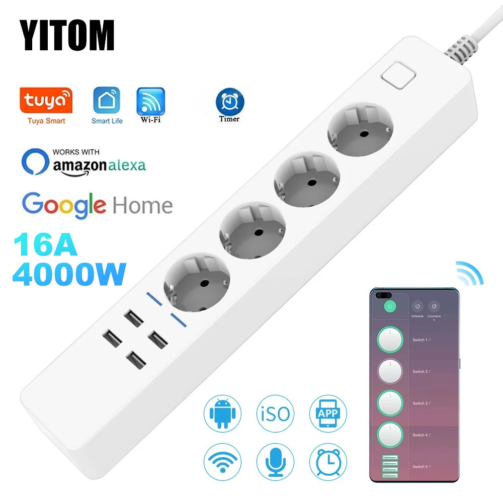 Smart Power Strip Wifi 4 EU Ou - Home Improvement Outlet recension och pris