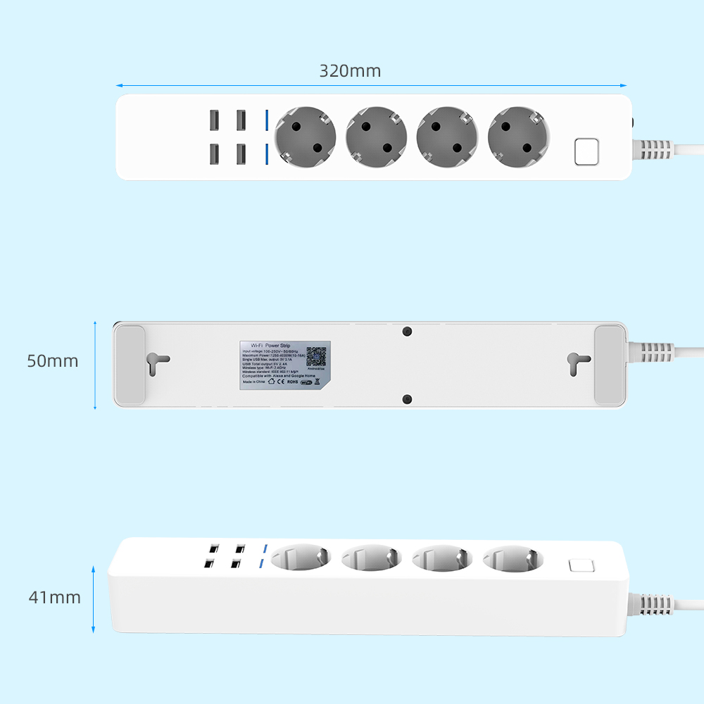Smart Power Strip Wifi 4 EU Ou - Home Improvement Outlet recension och pris