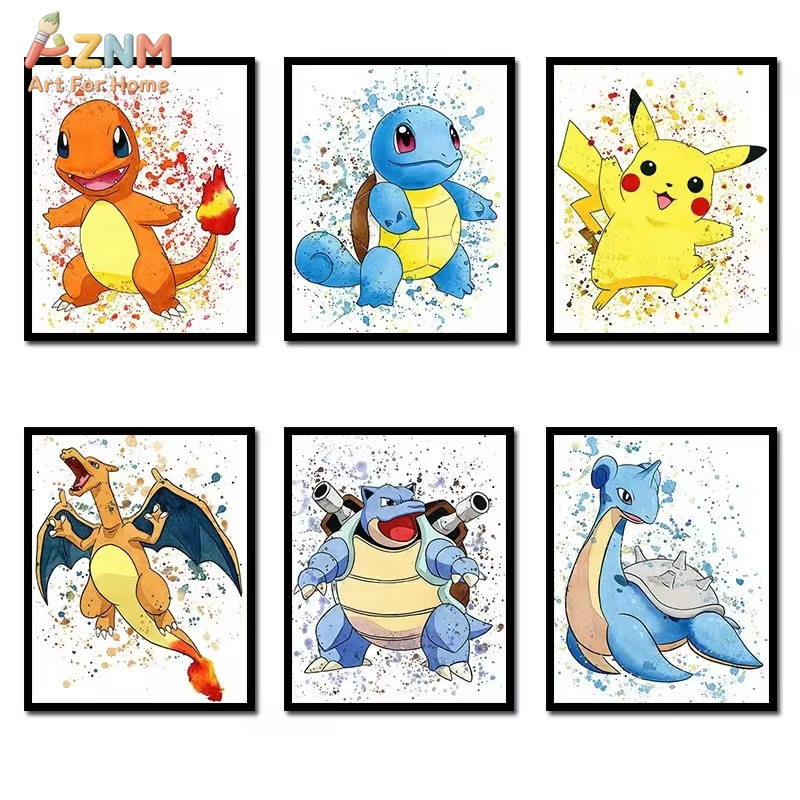 1PC ，Anime Pokemon Canvas Pain - Home Improvement Kids recension och pris